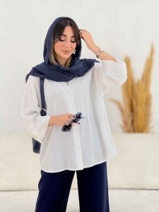 مانتو پشت پیله آستین پاگن کد 8049 - تصویر 4