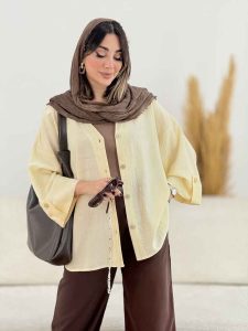 مانتو پشت پیله آستین پاگن کد 8049 - تصویر 2