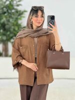 مانتو دو جیب پیله دار کد 7930 - تصویر 6