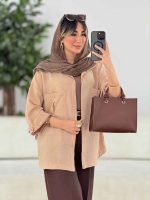 مانتو دو جیب پیله دار کد 7930 - تصویر 24