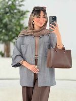 مانتو دو جیب پیله دار کد 7930 - تصویر 2