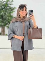 مانتو دو جیب پیله دار کد 7930 - تصویر 10