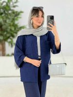 مانتو دو جیب پیله دار کد 7930 - تصویر 17