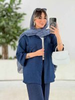 مانتو دو جیب پیله دار کد 7930 - تصویر 9