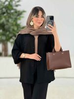 مانتو دو جیب پیله دار کد 7930 - تصویر 12