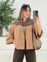 شومیز لینن پانچ آستین پاکتی کد 7974 - تصویر 11