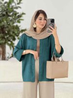 مانتو آستین پاکتی سلین کد 7965 - تصویر 36