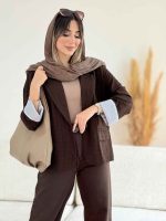 مانتو کتی تک دکمه لعیا کد 7900 - تصویر 2