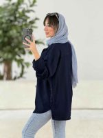 مانتو دو جیب بغل چهاردکمه کد 7906 - تصویر 13