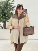 مانتو دو جیب بغل چهاردکمه کد 7906 - تصویر 5