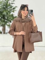 مانتو دو جیب بغل چهاردکمه کد 7906 - تصویر 12