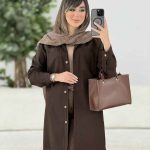 مانتو جیب دوبل بغل سه دکمه کد 7908