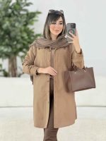 مانتو جیب دوبل بغل سه دکمه کد 7908 - تصویر 4