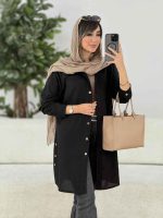 مانتو جیب دوبل بغل سه دکمه کد 7908 - تصویر 3