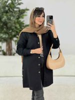 مانتو جیب دوبل بغل سه دکمه کد 7908 - تصویر 8