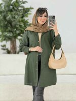 مانتو جیب دوبل بغل سه دکمه کد 7908 - تصویر 17