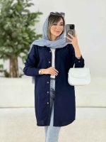 مانتو جیب دوبل بغل سه دکمه کد 7908 - تصویر 11