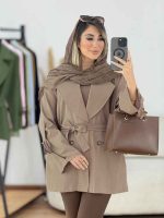 مانتو لینن دو دکمه نوژا کد 7840 - تصویر 24