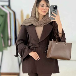 مانتو لینن دو دکمه نوژا کد 7840