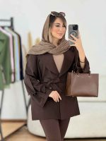 مانتو لینن دو دکمه نوژا کد 7840 - تصویر 23