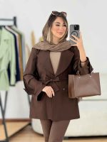 مانتو لینن دو دکمه نوژا کد 7840 - تصویر 9