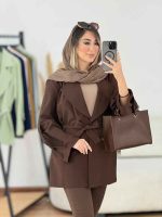مانتو لینن دو دکمه نوژا کد 7840 - تصویر 20