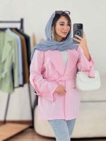 مانتو لینن دو دکمه نوژا کد 7840 - تصویر 19