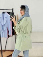 مانتو لینن دو دکمه نوژا کد 7840 - تصویر 16