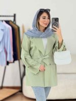 مانتو لینن دو دکمه نوژا کد 7840 - تصویر 3