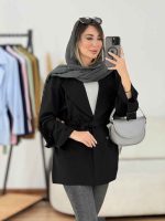 مانتو لینن دو دکمه نوژا کد 7840 - تصویر 4