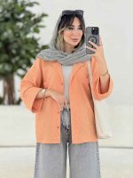 مانتو آستین پاکتی دل آرا کد 7911