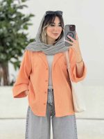 مانتو آستین پاکتی دل آرا کد 7911 - تصویر 25