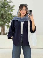 مانتو آستین پاکتی دل آرا کد 7911 - تصویر 22