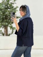 مانتو آستین پاکتی دل آرا کد 7911 - تصویر 11