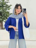 مانتو آستین پاکتی دل آرا کد 7911 - تصویر 8