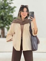 مانتو آستین پاکتی دل آرا کد 7911 - تصویر 5
