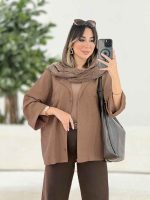 مانتو آستین پاکتی دل آرا کد 7911 - تصویر 15