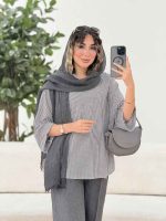 مانتو پانچ راه راه کد 7916 - تصویر 10