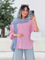 مانتو پانچ راه راه کد 7916 - تصویر 11