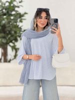 مانتو پانچ راه راه کد 7916 - تصویر 3