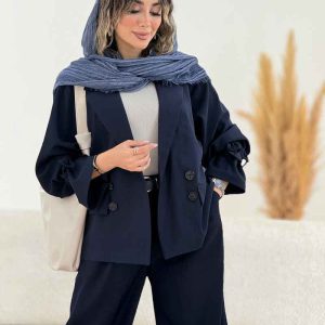مانتو چهاردکمه جیب نما مریدا کد 7855