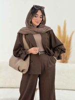 مانتو چهاردکمه جیب نما مریدا کد 7855 - تصویر 2