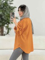 مانتو آستین پاکتی شقایق کد 7887 - تصویر 10