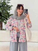 مانتو طرح دار زویا کد 7923 - تصویر 2