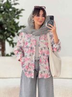 مانتو طرح دار زویا کد 7923 - تصویر 6