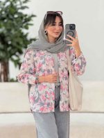مانتو طرح دار زویا کد 7923 - تصویر 14