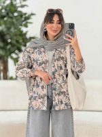مانتو طرح دار زویا کد 7923 - تصویر 4