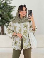 مانتو طرح گل آستین پاگن کد 7925 - تصویر 4