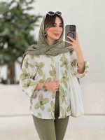 مانتو طرح گل آستین پاگن کد 7925 - تصویر 12