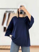 تیشرت باکسی ساده کد 7854 - تصویر 2